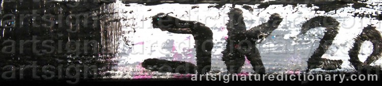 Authentic signature by Jesper KNUDSEN on  artwork