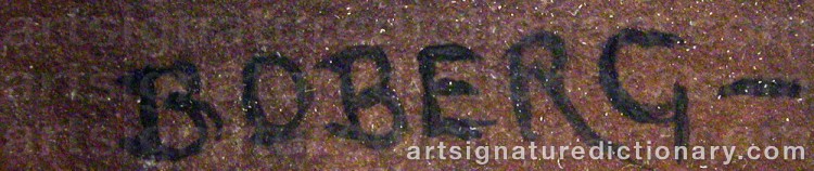 Signature by Ferdinand BOBERG