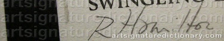 Signature by Richard HAMILTON