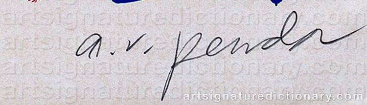 Signature by Alberech Ralf Winckler ‘A. R.’ PENCK
