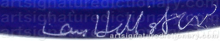 Authentic signature by Lars HELLSTEN on  artwork