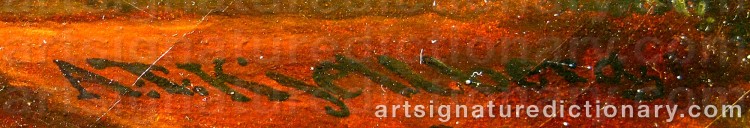 Authentic signature by Albert T KJELLBERG on Painting/Watercolour artwork