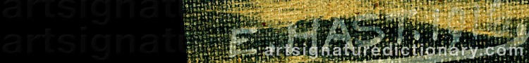 Authentic signature by Erik HAST on artwork