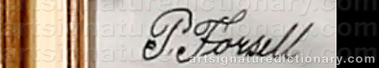 Authentic signature by Per FORSELL on Drawing/Graphic/Print artwork