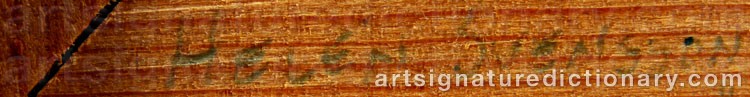 Authentic signature by Helén SVENSSON on  artwork