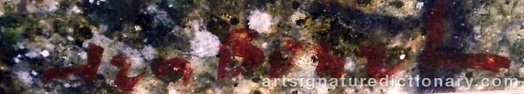 Authentic signature by Jean BONAL on  artwork