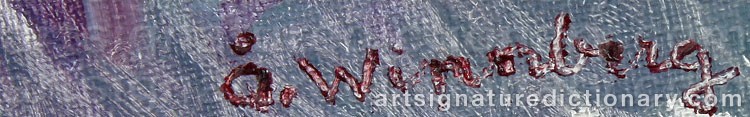 Authentic signature by Åke WINNBERG on  artwork