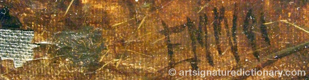 Authentic signature by Edmund Morrison WIMPERIS on  artwork