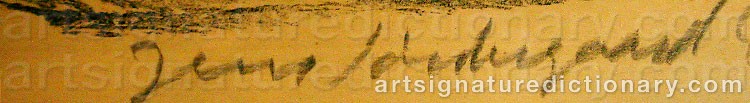 Authentic signature by Jens SØNDERGAARD on artwork
