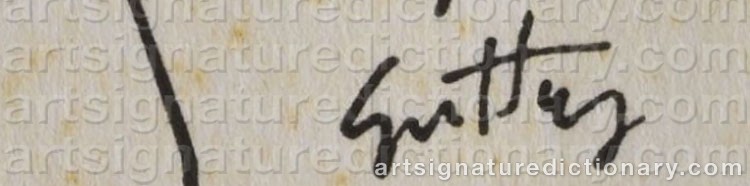 Authentic signature by Renato GUTTUSO on  artwork