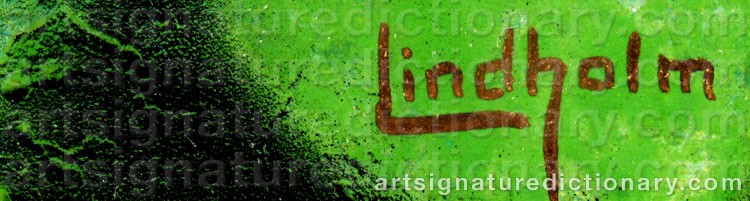 Authentic signature by Bo ‘Bosse’ LINDHOLM on  artwork