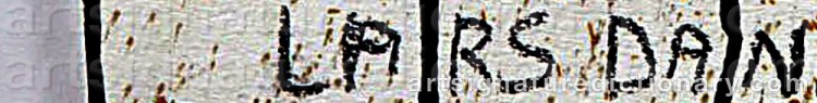 Authentic signature by Lars DAN on  artwork