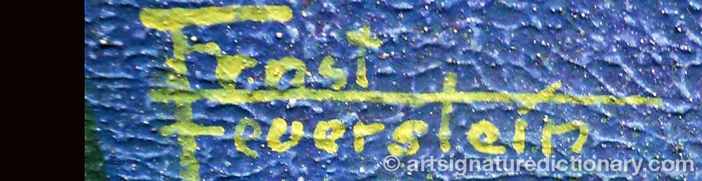 Authentic signature by Ernst FEUERSTEIN on  artwork