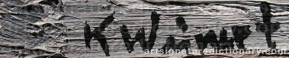 Authentic signature by Karl-Heinz WIENERT on  artwork