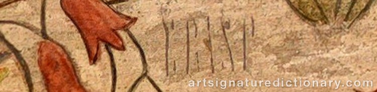 Authentic signature by Arthur Watkins CRISP on  artwork