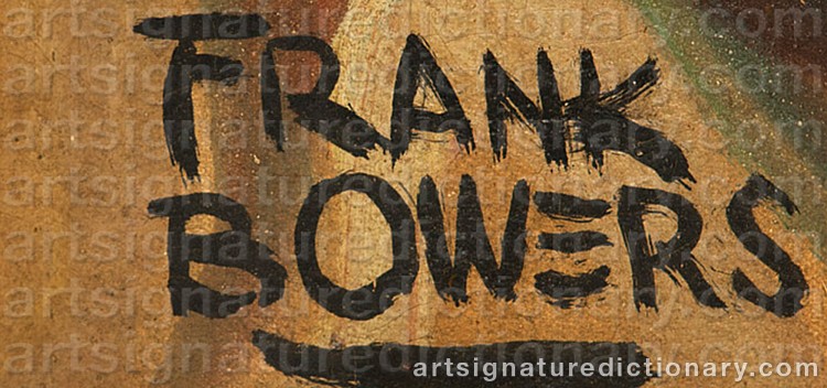 Authentic signature by Frank Howard BOWERS on  artwork