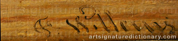 Authentic signature by Florent WILLEMS on  artwork