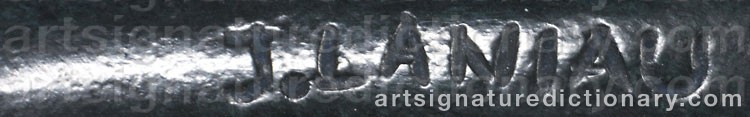 Authentic signature by Jean LANIAU on  artwork