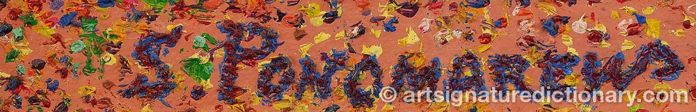 Authentic signature by Serge PONOMAREW on artwork