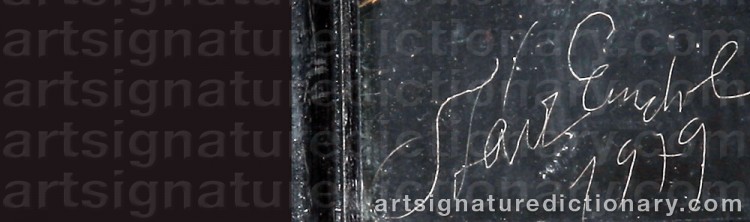 Authentic signature by Endre SZÁSZ on  artwork