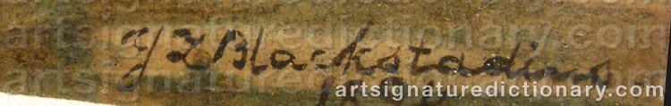 Signature by Johan Zacharias BLACKSTADIUS