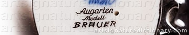 Authentic signature by Arik BRAUER on artwork