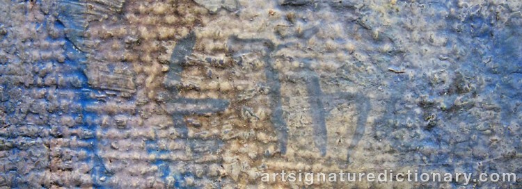 Close-up details showing Ellen THESLEFF signature forgery characteristics