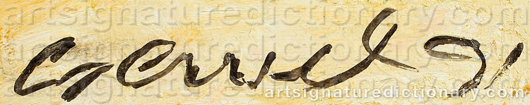 Authentic signature by Gerriet POSTMA on  artwork