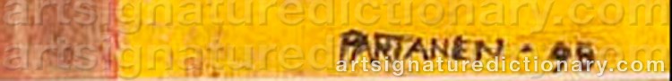 Authentic signature by Pauli PARTANEN on Painting/Watercolour artwork