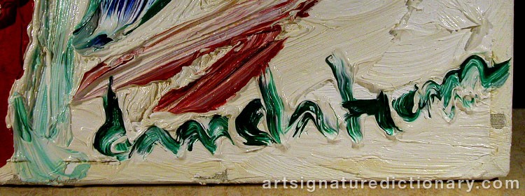 Close-up details showing Bengt LINDSTRÖM signature forgery characteristics