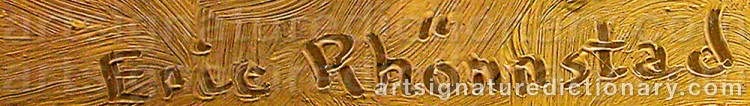 Signature by Eric RHÖNNSTAD