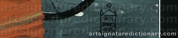 Authentic signature by Sky JONES on  artwork
