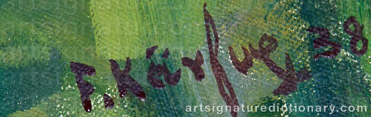 Signature by Fritz KÄRFVE