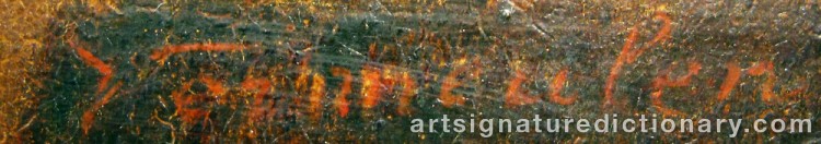 Authentic signature by VERMEULEN on  artwork