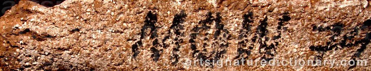 Authentic signature by Margot ÖJEMARK-WIIK on  artwork