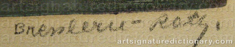 Signature by Norbertine Von BRESSLERN-ROTH