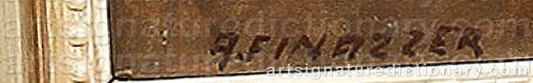 Authentic signature by Arturo FINAZZER on  artwork