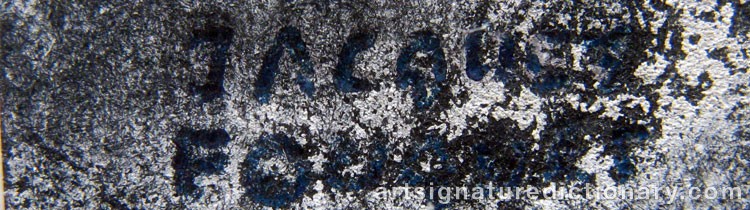 Authentic signature by Jacques FOUQUET on  artwork