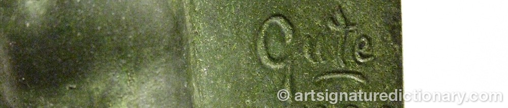 Authentic signature by GUTE on  artwork