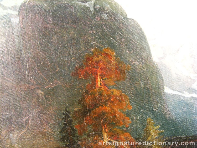 Close-up details showing Hans Fredrik GUDE signature forgery characteristics