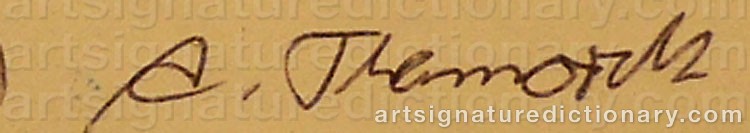Authentic signature by Anura THAMARD on  artwork