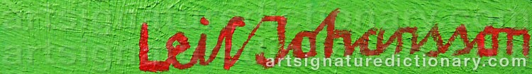 Signature by Leif JOHANSSON