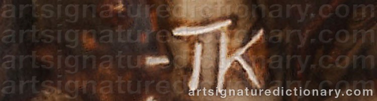 Authentic signature by Taisto KAASINEN on  artwork