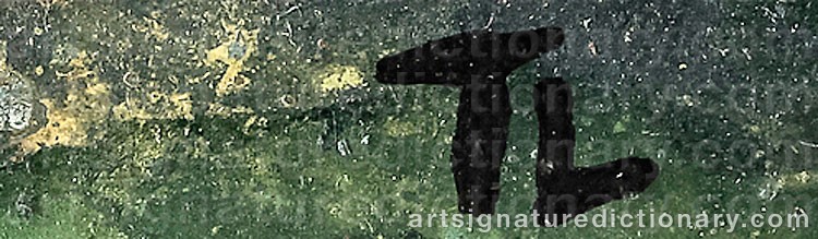 Authentic signature by Tomas LIDÉN on  artwork