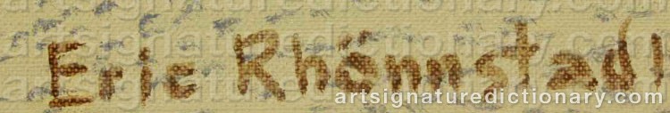 Signature by Eric RHÖNNSTAD