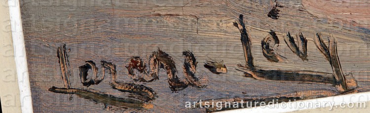 Authentic signature by LAZARE-LÉVY on  artwork