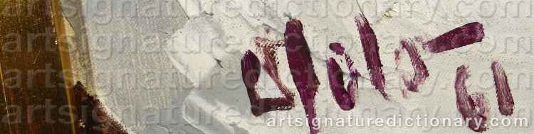 Authentic signature by D. SOLOT on  artwork