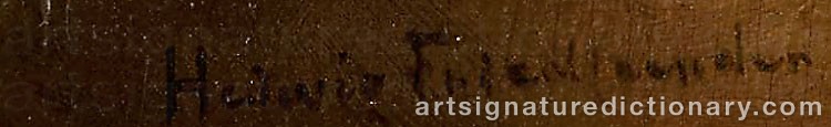 Authentic signature by Hedwig FRIEDLÄNDER on  artwork