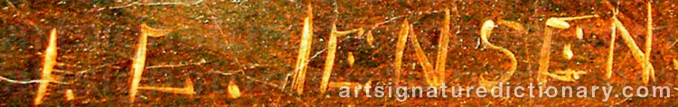 Signature by Johan Laurentz JENSEN