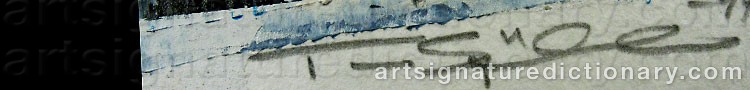 Signature by Ture SJÖLANDER